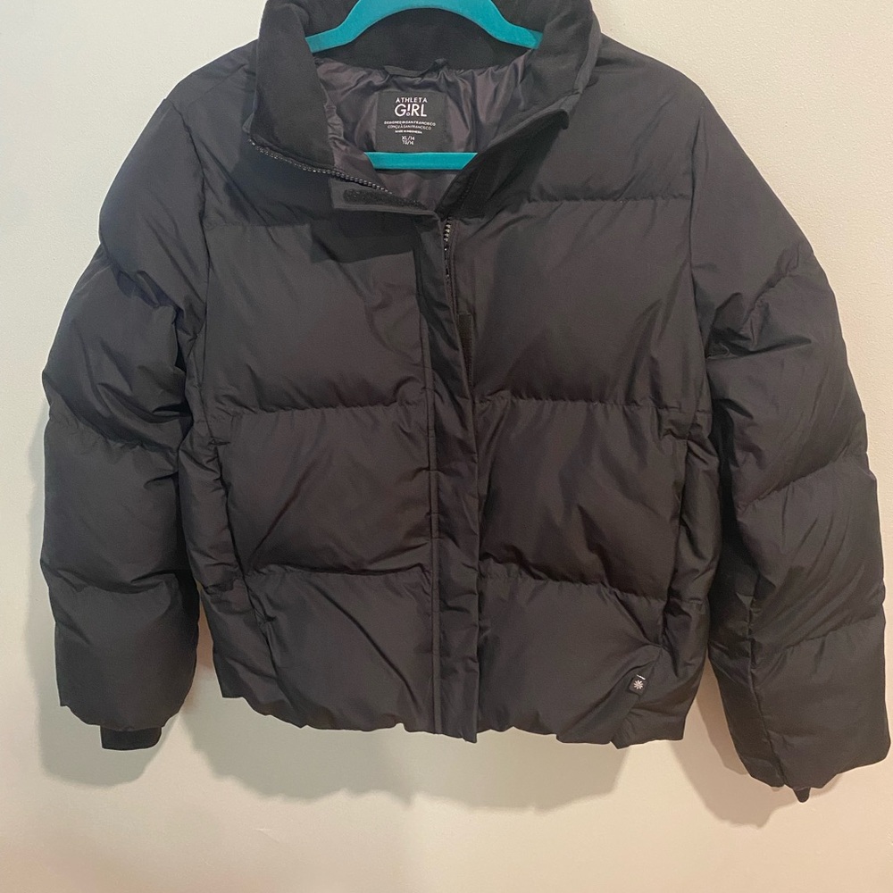 Athleta Black Puffer Jacket